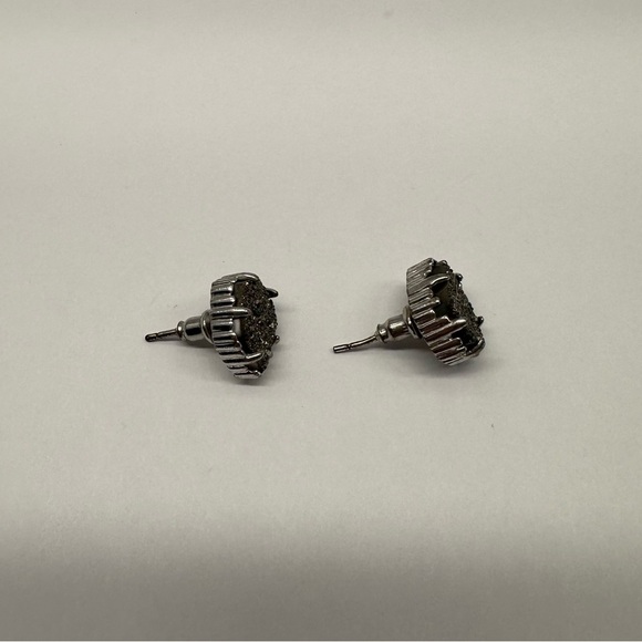 Kendra Scott Tessa Drusy Earrings Platinum Silver Stud Earrings Jewel Small Nice - Picture 7 of 11